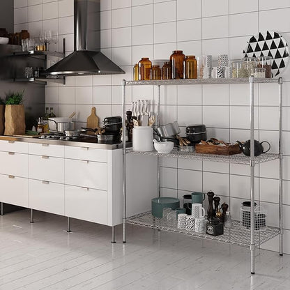 Regal Altair 21" Deep x 48" Wide x 54" Height Wire Shelving Kit | 3-Tier | NSF Commercial Storage Rack Unit