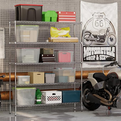Regal Altair 14" Deep x 60" Wide x 74" Height Wire Shelving Kit | 5-Tier | NSF Commercial Storage Rack Unit