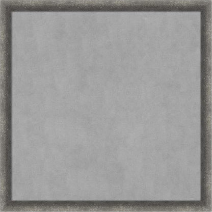 Amanti Art Grey Framed Magnetic Board 26x26 Medium Vision Board for use with Magnets, 100% Metal Sheet to Display Items as Office Decor or for Home Organization in mudroom, Kitchen or Kids Room