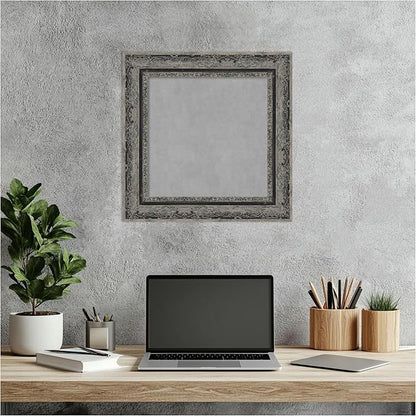 Amanti Art Black Framed Magnetic Board 16x16 X-Small Vision Board for use with Magnets, 100% Metal Sheet to Display Items as Office Decor or for Home Organization in mudroom, Kitchen or Kids Room