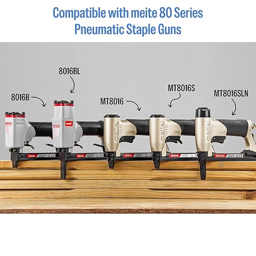 meite 21 Gauge 1/2-inch Crown Upholstery Staples, 304 Stainless Steel with 3/8-inch Leg Length, Heavy Duty Staples for Staple Gun MT8016 (10 Boxes)