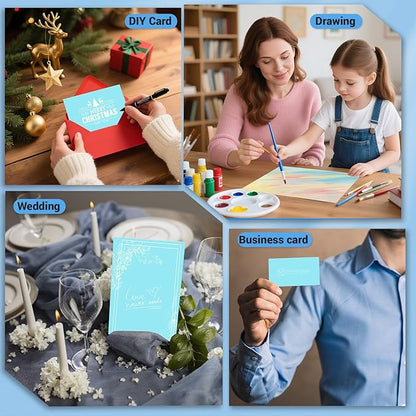 Cardstock 8.5 x 11, Thick Printer Paper 75 lb/200 gsm, 40 Sheets Card Stock Blue, Heavy Card stock, Art CardStock Paper for Invitations, Diy Cards, Business Cards, Menus, Crafts, Drawing etc