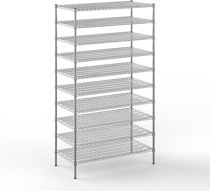 Regal Altair 24" Deep x 48" Wide x 86" Height Wire Shelving Kit | 10-Tier | NSF Commercial Storage Rack Unit