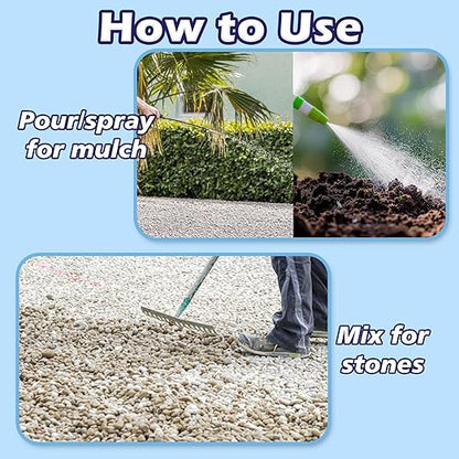 YOBTOP Rock Glue for Landscaping - 1 Gallon Professional Strength Mulch Glue for Rocks Pea Gravel Pine Straw | Non-Toxic Fast-Drying Weather-Resistant for Patios Walkways Driveways Garden Borders