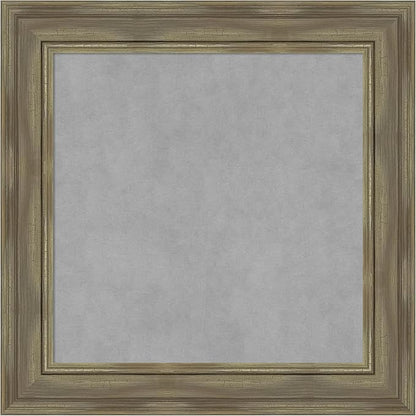 Amanti Art Grey Framed Magnetic Board 26x26 Medium Vision Board for use with Magnets, 100% Metal Sheet to Display Items as Office Decor or for Home Organization in mudroom, Kitchen or Kids Room