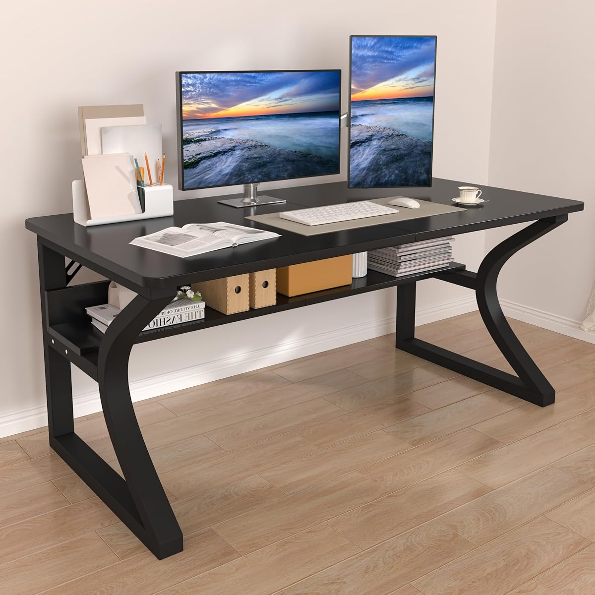 Computer Desk, 55 X 23.6'' Home Office Desks Writing Table