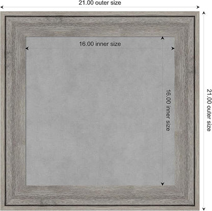 Amanti Art Grey Framed Magnetic Board 21x21 Small Vision Board for use with Magnets, 100% Metal Sheet to Display Items as Office Decor or for Home Organization in mudroom, Kitchen or Kids Room