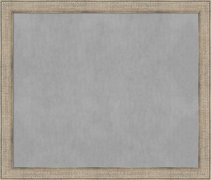 Amanti Art Silver Framed Magnetic Board 46x54 Oversize Vision Board for use with Magnets, 100% Metal Sheet to Display Items as Office Decor or for Home Organization in mudroom, Kitchen or Kids Room