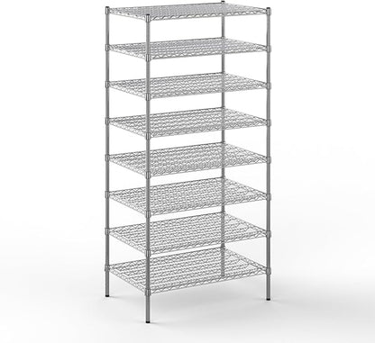 Regal Altair 24" Deep x 36" Wide x 74" Height Wire Shelving Kit | 8-Tier | NSF Commercial Storage Rack Unit