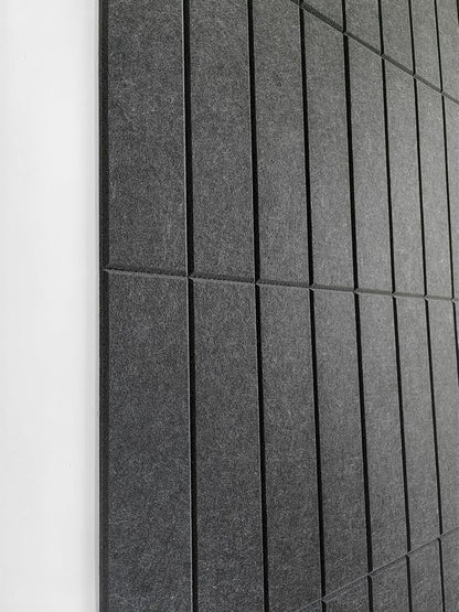 DECORITA Felt Bulletin Board Tiles | Modern Cork Board Alternative | Large Cork Boards for Walls | Aesthetic Felt Wall Panels for Office & Home Decor | Pinboard & Photo Board (12-Pack) | Gray Black
