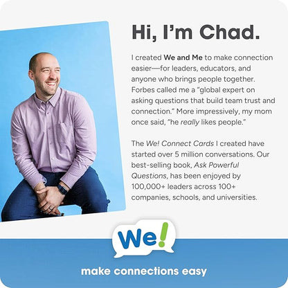 We! Connect Cards - Conversation Cards to Build Trust & Connection - Ideal Office Games, Ice Breakers & Educational Team Building Games - Featured by TEDx (60 Color-Coded Pieces)