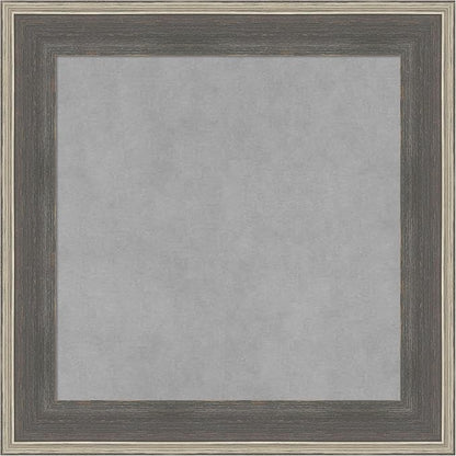 Amanti Art Grey Framed Magnetic Board 21x21 Small Vision Board for use with Magnets, 100% Metal Sheet to Display Items as Office Decor or for Home Organization in mudroom, Kitchen or Kids Room