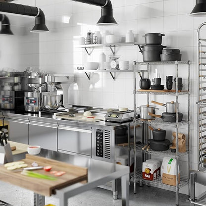 Regal Altair 14" Deep x 24" Wide x 64" Height Wire Shelving Kit | 5-Tier | NSF Commercial Storage Rack Unit