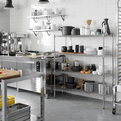 Regal Altair 18" Deep x 54" Wide x 54" Height Wire Shelving Kit | 4-Tier | NSF Commercial Storage Rack Unit