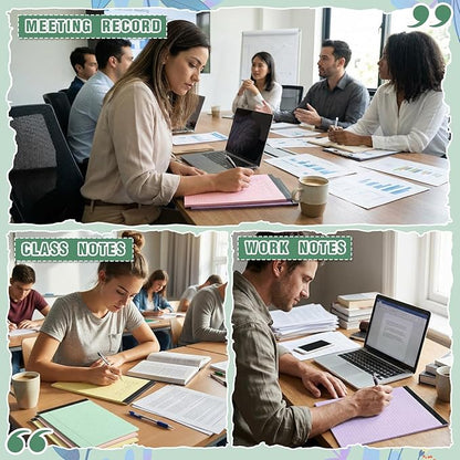 Fuutreo 8 Pcs 8.5'' x 11'' Colored Legal Pad Writing Pads Narrow Ruled 50 Sheets Per Notepad Perforated Writing Notepad Office Supplies for College Office Business (Childlike Color)