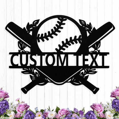Personalized Baseball Metal Sign Custom Name Sign Baseball Player Gift Boys Room Decor Softball Lover Present Sports Wall Art Decorations Gift for Team,Dad,Husband,Son