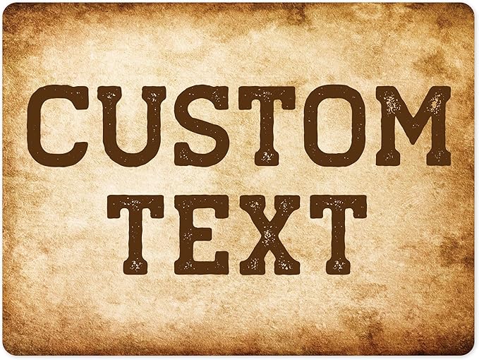 Custom Sign, Custom Street Sign, 11 Font Colors, 13 Font Styles, 4 Hole Options, 22 Sizes, 18x24 Inches, Rust Free DiBound, Fade Resistant, Made in USA by My Sign Center (Vintage)
