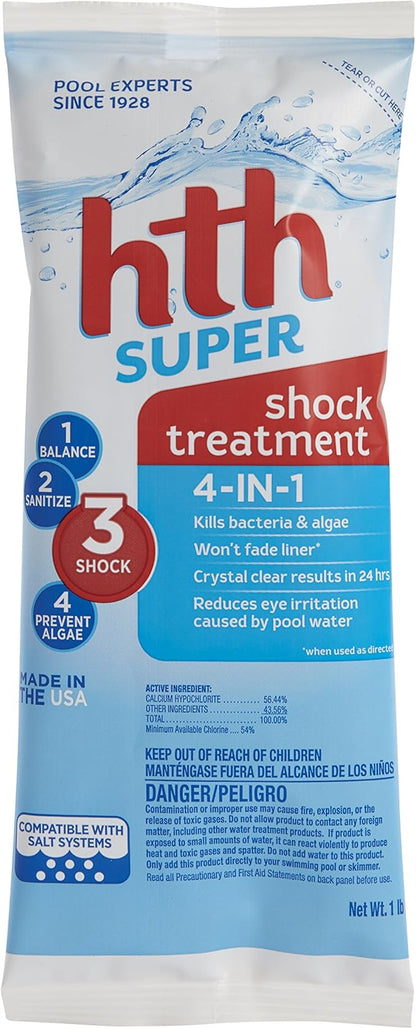 HTH 52005 Super Shock Treatment Swimming Pool Cleaner, Single
