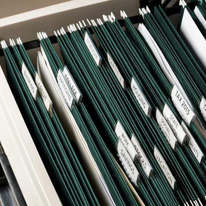 HERKKA Extra Capacity Hanging File Folders, 30 Pack Reinforced Legal Size Hanging Folders with Heavy Duty 1 Inch Expansion, Designed for Bulky Files, Medical Charts, Green
