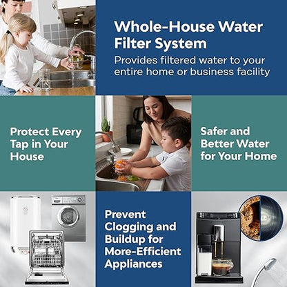 Applied Membranes Inc. 2-Stage Whole-House Water Filter System, 1-Micron and 5-Micron 4.5-Inch by 20-Inch Filters