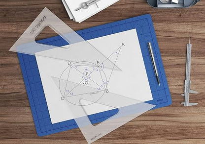 Pacific Arc's Scholastic Triangle - 6 inch - Clear - 30/60 Angle - Plain Edge - Polystyrene - Technical Drawing Tools, Drafting, Architect and Engineering
