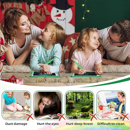 Zhehao 20 Pack LCD Writing Tablet for Kids: 8.5 Inch Colorful Drawing Doodle Boards - Reusable Erasable Doodle Board Educational Learning Toys Gifts for Toddlers Ages 3-8 Party Favors(Green,Stylish)