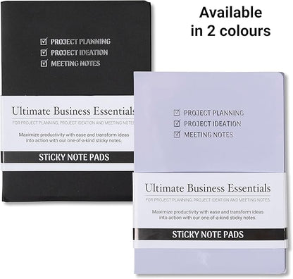 Meeting Notebook for Work & Project Planner Kit for Men and Women – 90 Large Sticky Notes for Work Organization, Project Management, Business Professionals & Work Planners