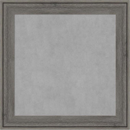 Amanti Art Grey Framed Magnetic Board 15x15 X-Small Vision Board for use with Magnets, 100% Metal Sheet to Display Items as Office Decor or for Home Organization in mudroom, Kitchen or Kids Room