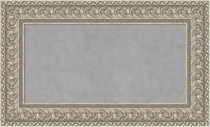 Amanti Art Silver Framed Magnetic Board 19x31 Small Vision Board for use with Magnets, 100% Metal Sheet to Display Items as Office Decor or for Home Organization in mudroom, Kitchen or Kids Room