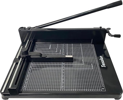 TEXALAN(R) Heavy Duty Guillotine Paper Cutter Black 400 Sheets Stack Paper Trimmer (A3-17'' Paper Cutter)