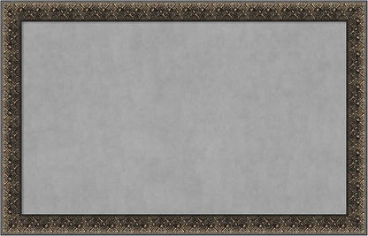 Amanti Art Black Framed Magnetic Board 29x45 Large Vision Board for use with Magnets, 100% Metal Sheet to Display Items as Office Decor or for Home Organization in mudroom, Kitchen or Kids Room