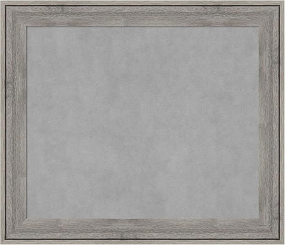 Amanti Art Grey Framed Magnetic Board 25x29 Medium Vision Board for use with Magnets, 100% Metal Sheet to Display Items as Office Decor or for Home Organization in mudroom, Kitchen or Kids Room