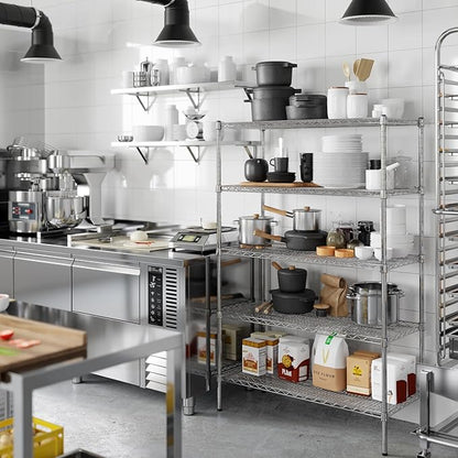 Regal Altair 18" Deep x 42" Wide x 64" Height Wire Shelving Kit | 5-Tier | NSF Commercial Storage Rack Unit