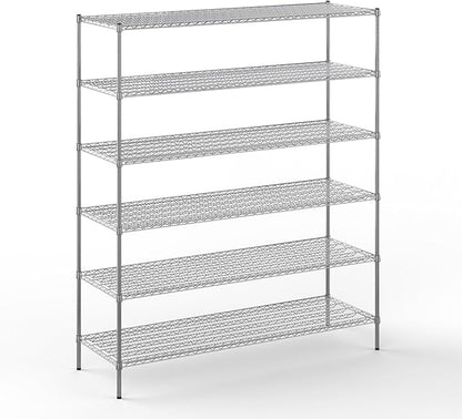 Regal Altair 24" Deep x 72" Wide x 86" Height Wire Shelving Kit | 6-Tier | NSF Commercial Storage Rack Unit