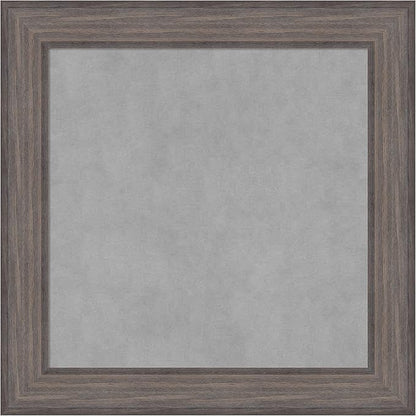 Amanti Art Grey Framed Magnetic Board 25x25 Medium Vision Board for use with Magnets, 100% Metal Sheet to Display Items as Office Decor or for Home Organization in mudroom, Kitchen or Kids Room