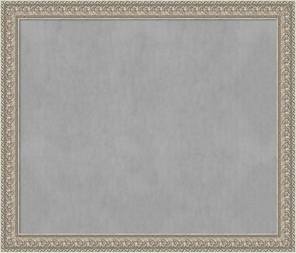 Amanti Art Silver Framed Magnetic Board 47x55 Oversize Vision Board for use with Magnets, 100% Metal Sheet to Display Items as Office Decor or for Home Organization in mudroom, Kitchen or Kids Room