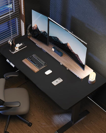 Large Desk Mat 55"x24" - Premium Non-Slip Desk Pad, Waterproof and Scratch-Resistant Office Desk Protector, Large Desk pad Workspace Mat for Home and Office(Black)
