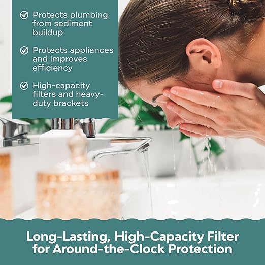 Applied Membranes Inc. 2-Stage Whole-House Water Filter System, 1-Micron and 5-Micron 4.5-Inch by 20-Inch Filters
