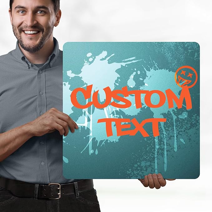 Custom Sign, Custom Street Sign, 11 Font Colors, 13 Font Styles, 4 Hole Options, 22 Sizes, 18x18 Inches, Rust Free DiBound, Fade Resistant, Made in USA by My Sign Center (Graffiti)