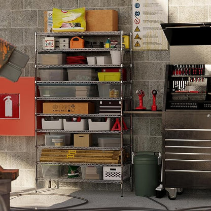 Regal Altair 21" Deep x 48" Wide x 86" Height Wire Shelving Kit | 10-Tier | NSF Commercial Storage Rack Unit