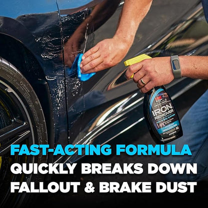 Stoner Car Care 92100-3PK Iron Remover & Wheel Cleaner – Odorless Iron Fallout & Brake Dust Remover for Paint, Wheels & Glass – pH Balanced Rust Decontaminant – 22 fl oz (Pack of 3)
