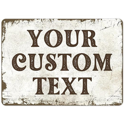 Rustic Custom Sign, Personalized Metal Signs, Gift for Him Men Dad, Man Cave, Indoor and Outdoor Use 12x18 Inches, ACM, Fade Resistant, Made in USA