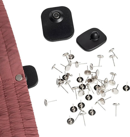 16MM GROOVED Flathead Pins for Retail Security Tags EAS Loss Prevention – 1000 Count – Checkpoint Security Compatible for Theft Prevention – for Apparel, Accessories, Others by BullsEye Protection