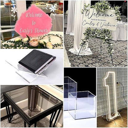 2 Pack 16x20 Inch Acrylic Sheet 1/8" Thick, Cast Acrylic Sheet, Clear Plexiglass Sheets, for Craft Projects, Display Cases, Signs, Photo Frame