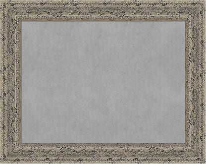 Amanti Art Silver Framed Magnetic Board 23x29 Medium Vision Board for use with Magnets, 100% Metal Sheet to Display Items as Office Decor or for Home Organization in mudroom, Kitchen or Kids Room
