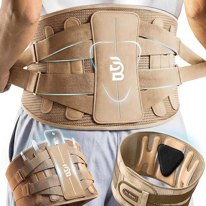 DR. BRACE® Lower Back Brace for Men & Women for Lower Back Pain Relief, Revolutionary Versatile Splints System & Removable Lumbar Pad, Adjustable & Breathable Back Support Brace (41.3-47.2″)