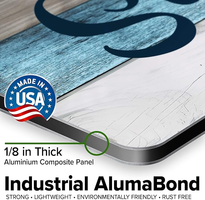 Custom Sign, Custom Street Sign, 11 Font Colors, 13 Font Styles, 4 Hole Options, 22 Sizes, 18x18 Inches, Rust Free DiBound, Fade Resistant, Made in USA by My Sign Center (Coastal)