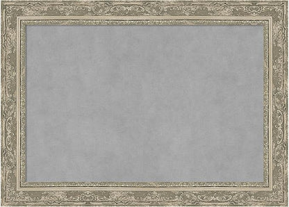 Amanti Art Silver Framed Magnetic Board 20x28 Medium Vision Board for use with Magnets, 100% Metal Sheet to Display Items as Office Decor or for Home Organization in mudroom, Kitchen or Kids Room