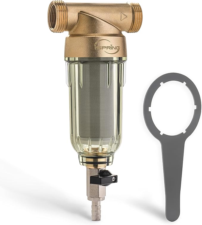 iSpring Whole House Water Filter System + Reusable Spin Down Sediment Prefilter
