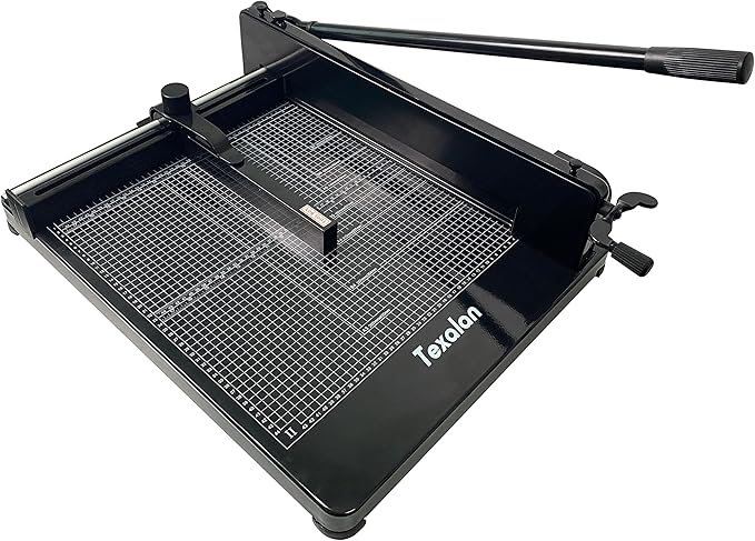 TEXALAN(R) Heavy Duty Guillotine Paper Cutter Black 400 Sheets Stack Paper Trimmer (A3-17'' Paper Cutter)